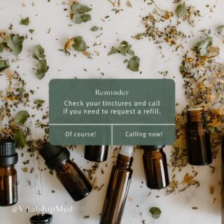 🌿🍶Have You Heard About These Tinctures?⁠
⁠As you may know, our Vitalship physicians can personalize a natural herbal tincture, flower essence, or homeopathic to aid in your health journey. Of our various tinctures, here are a few that we like to keep on our health shelf at home.⁠
⁠
💜Cramp Bark⁠ - This tincture is great for relieving menstrual cramps. It contains constituents with anti-inflammatory, antispasmodic, and calming effects, that help to reduce inflammation, spasms, and pain in the muscles of the uterus.⁠
⁠
💚Flu Away ⁠- As its name implies, this tincture is used to fight off the common cold and flu. Jackass Bitters is one of the key ingredients that allows Flu Away to effectively boost the body's recovery response. It can also be used for minor infections, sinus congestion, skin fungus, candida, athletes foot, and much more.⁠
⁠
💜⁠Lover's Cordial - Made from an array of delicious herbs, this is definitely our tastiest tincture. Lover's Cordial is crafted with organic ingredients to naturally increase libido.⁠
⁠
Give us a call to reserve any of the above tinctures for easy pick-up. Need help with a different health concern? Then, schedule your next wellness visit ✨LINK IN BIO✨ to discuss it with your Vitalship physician. You may require a specially crafted tincture to meet your particular medical needs.